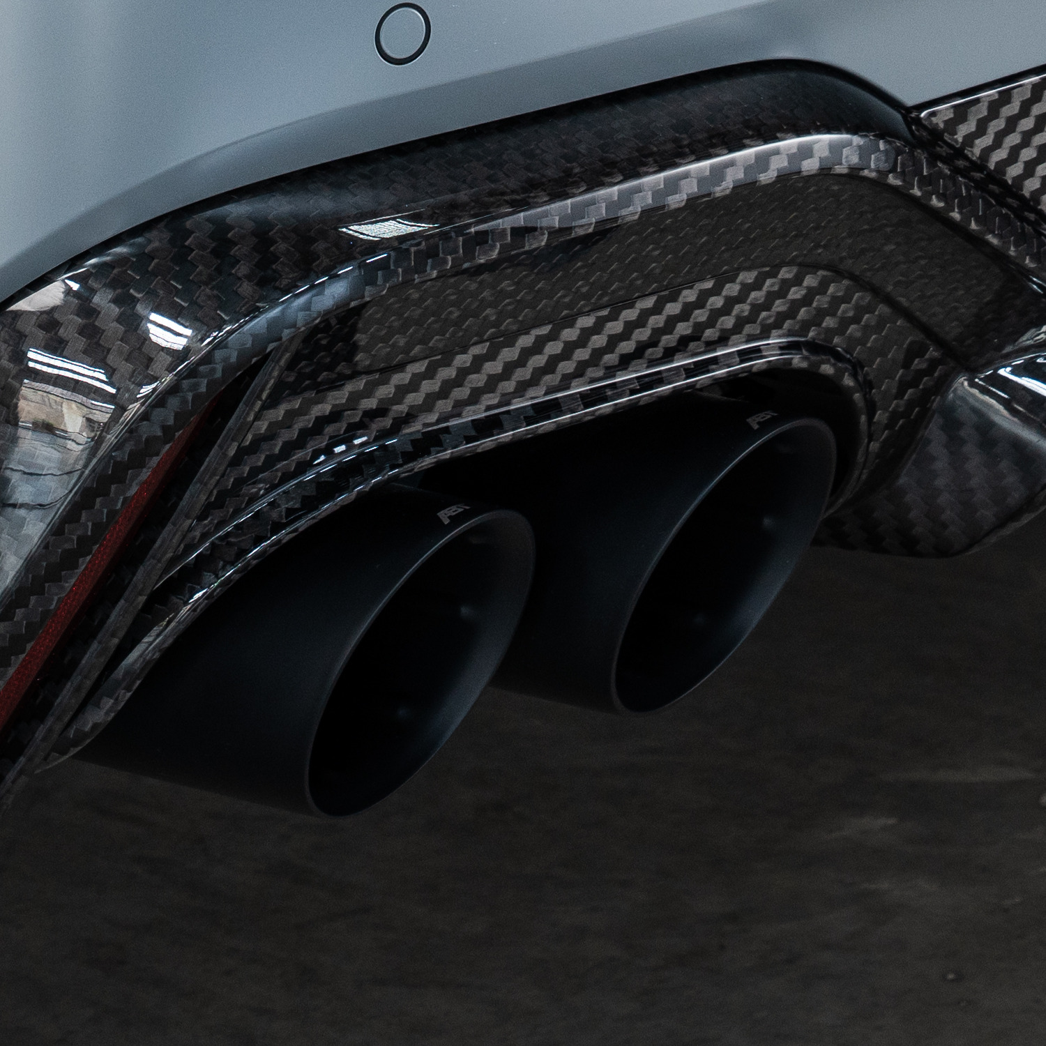 Close-up of ABT exhaust system